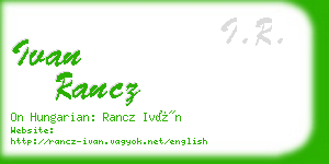 ivan rancz business card